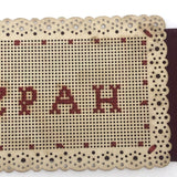 MIZPAH, 19th C. Punch Paper Embroidery on Ribbon