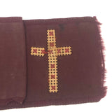 MIZPAH, 19th C. Punch Paper Embroidery on Ribbon