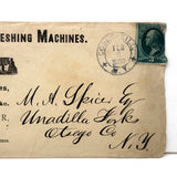 Resonant  Advertising Cover, Fearless Threshing Machines, Cobleskill NY 1880 Postmark