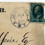 Resonant  Advertising Cover, Fearless Threshing Machines, Cobleskill NY 1880 Postmark