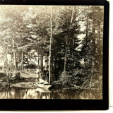 Handsome Young Couple on Rowboat Outing, Crystal Sharp Albumen Cabinet Photo