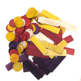 Lovely Lot of Old (Mostly Dyed) Bone Gaming Chips in Handmade Slide Top Box