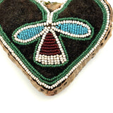 Early Heart Shaped (c. Mid 19th Century) Beaded Iroquois Pin Cushion