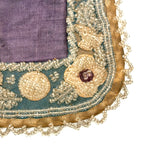 19th Century Iroquois Beaded Silk and Linen Frame with Pair of Squirrels (tintype not included)