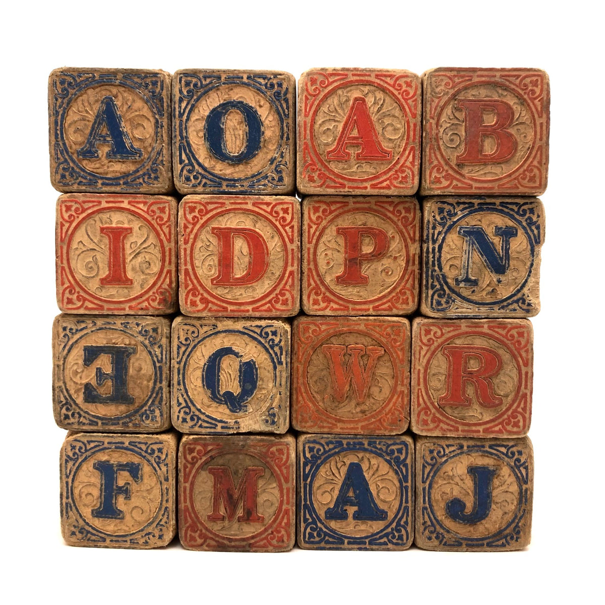 Early US Embossing Co. Alphabet and Animal Blocks critical EYE Finds