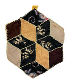 Lovely Antique Hand-sewn Piecework Pocket with Bluebirds