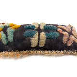 Large Antique Handmade Tufted Wool Pin Cushion with Hand-Tatted Border