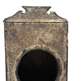 Gorgeously Crusty Antique Primitive Clock Box/Watch Hutch with Slide Side