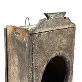 Gorgeously Crusty Antique Primitive Clock Box/Watch Hutch with Slide Side