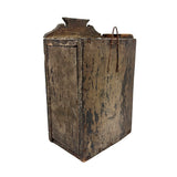 Gorgeously Crusty Antique Primitive Clock Box/Watch Hutch with Slide Side