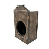 Gorgeously Crusty Antique Primitive Clock Box/Watch Hutch with Slide Side