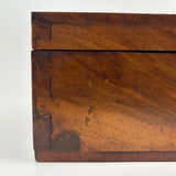 Heartfelt Handmade Walnut (?) Box with Relief Carved Heart and Fat Dovetail Joints