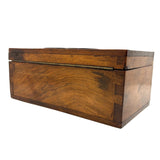 Heartfelt Handmade Walnut (?) Box with Relief Carved Heart and Fat Dovetail Joints