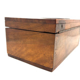 Heartfelt Handmade Walnut (?) Box with Relief Carved Heart and Fat Dovetail Joints