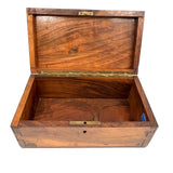 Heartfelt Handmade Walnut (?) Box with Relief Carved Heart and Fat Dovetail Joints