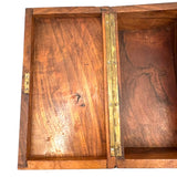 Heartfelt Handmade Walnut (?) Box with Relief Carved Heart and Fat Dovetail Joints