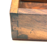 Heartfelt Handmade Walnut (?) Box with Relief Carved Heart and Fat Dovetail Joints