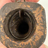 Old Homemade Tension Operated Mouse Trap with Wire Teeth and Carved Out Chamber