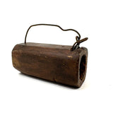 Old Homemade Tension Operated Mouse Trap with Wire Teeth and Carved Out Chamber