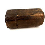 Old Homemade Tension Operated Mouse Trap with Wire Teeth and Carved Out Chamber