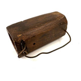 Old Homemade Tension Operated Mouse Trap with Wire Teeth and Carved Out Chamber