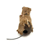 Much Distressed (Very Endearing) Old Mechanical Toy Cat with Striped Ball