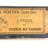 C. 1840s French Maison Berville Full Box of "Venetian" Charcoal Sticks