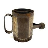 SOLD Civil War Era Hand-soldered Tin Bakers Cup: Measure, Grater, Cutter, Pie Wheel!