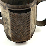 SOLD Civil War Era Hand-soldered Tin Bakers Cup: Measure, Grater, Cutter, Pie Wheel!