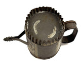 SOLD Civil War Era Hand-soldered Tin Bakers Cup: Measure, Grater, Cutter, Pie Wheel!
