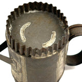 SOLD Civil War Era Hand-soldered Tin Bakers Cup: Measure, Grater, Cutter, Pie Wheel!