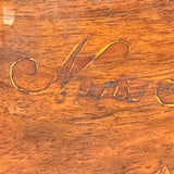 Nani Pocolo's Amazing 1897 Intarsia Marquetry Box with Costumed Beauty Dangling Cherries at Center