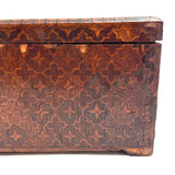 Nani Pocolo's Amazing 1897 Intarsia Marquetry Box with Costumed Beauty Dangling Cherries at Center