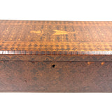 Nani Pocolo's Amazing 1897 Intarsia Marquetry Box with Costumed Beauty Dangling Cherries at Center