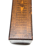 Nani Pocolo's Amazing 1897 Intarsia Marquetry Box with Costumed Beauty Dangling Cherries at Center