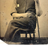 Shepherd-esque Beautiful Pink Cheeked Young Man in Floppy Hat with Walking Stick