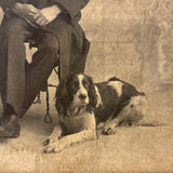 Man in Bowler with Pointer, Moody Antique Cabinet Card, Red Bank, NJ
