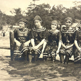 Six Bathing Beauties, Antique Real Photo Postcard