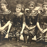 Six Bathing Beauties, Antique Real Photo Postcard