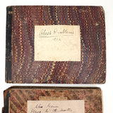 Chess Problems and Master Games, Pair of Late 19th/Early 20th C. Ledgers Turned Chess Scrapbooks