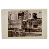 "Roy Powell and Pets," Roxbury, MA, Wonderful July 8, 1896 Mounted Photograph
