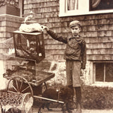 "Roy Powell and Pets," Roxbury, MA, Wonderful July 8, 1896 Mounted Photograph