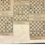 Chess Problems and Master Games, Pair of Late 19th/Early 20th C. Ledgers Turned Chess Scrapbooks