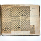Chess Problems and Master Games, Pair of Late 19th/Early 20th C. Ledgers Turned Chess Scrapbooks