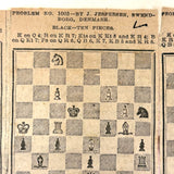 Chess Problems and Master Games, Pair of Late 19th/Early 20th C. Ledgers Turned Chess Scrapbooks