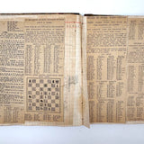 Chess Problems and Master Games, Pair of Late 19th/Early 20th C. Ledgers Turned Chess Scrapbooks