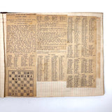 Chess Problems and Master Games, Pair of Late 19th/Early 20th C. Ledgers Turned Chess Scrapbooks