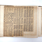 Chess Problems and Master Games, Pair of Late 19th/Early 20th C. Ledgers Turned Chess Scrapbooks
