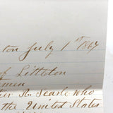 1867 Cover with Painterly Cancellation: To Selectmen of Littleton, from Templeton MA