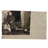 Girl with Two Dolls Giving Maximum Side Eye, Full of Life Antique Real Photo Postcard